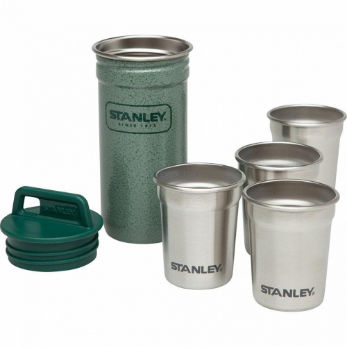Посуда STANLEY Adventure Набор стопок 0,59ML+ Фляга 0,23L Зеленый (10-01883-034)
