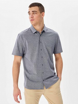 РУБАШКА МУЖ КОРОТКИЙ РУКАВ G143-PD-LT0811 (СЕРЫЙ)