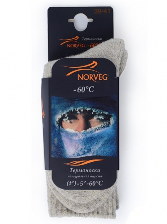 НОСКИ NORVEG -60С СРЕД.ДЛ СВ-СЕР МЕЛАНЖ