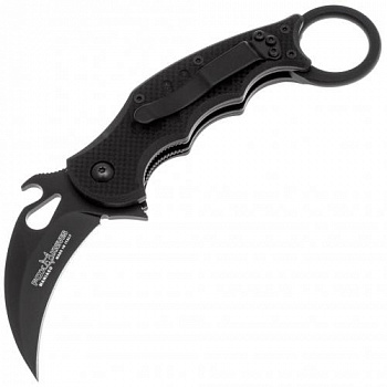 Нож FFX-599 KARAMBIT -складной, рук-ть черн. G10, клинок черн., N690Co