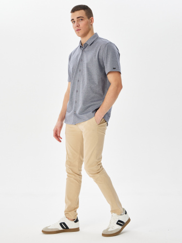 РУБАШКА МУЖ КОРОТКИЙ РУКАВ G143-PD-LT0811 (СЕРЫЙ)