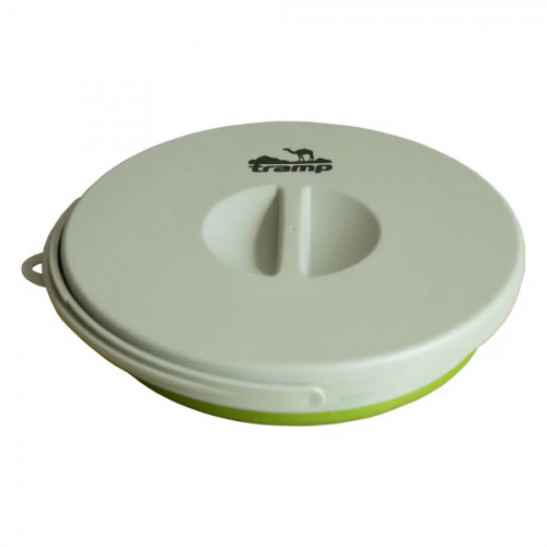 Ведро Tramp складное силиконовое 5л с крышкой TRC-127 оливковый