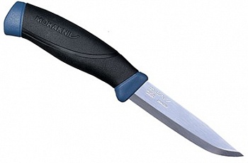 Нож Morakniv Companion Navy Blue, нержавеющая сталь, прорезиненная рукоять с син