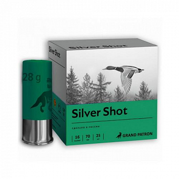 Патрон к.16х70 картечь 5,6мм 24гр Silver Shot «Grand Patron» 1уп/25шт