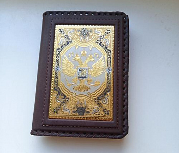 Портмоне натуральная кожа с гравюрой позолоченая