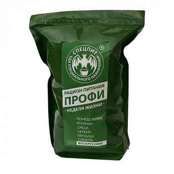 Рацион питания ПРОФИ меню ВОСКРЕСЕНЬЕ