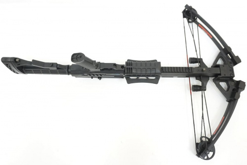 Арбалет блочный Man Kung XB52, black,4 стрелы, воск,прицел 4х32,ремень,кивер,натяжитель