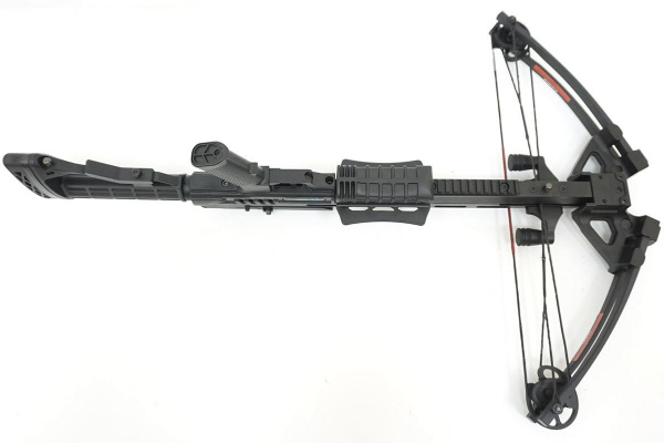 Арбалет блочный Man Kung XB52, black,4 стрелы, воск,прицел 4х32,ремень,кивер,натяжитель