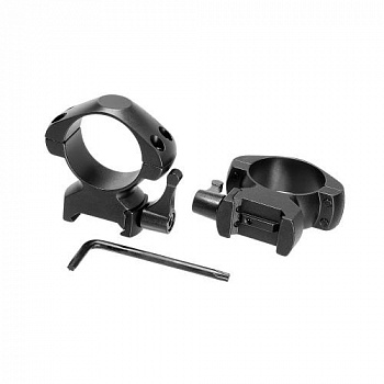 Кольца Veber E 3021 QH Weaver 30мм быстросъемные высокие (сталь)