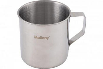 Кружка из нерж. стали FONTE с загнутыми краями матовая размер 8*8 см 350 мл