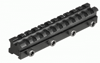 Кронштейн UTG Weaver для призмы 9-11мм с наклоном, 2 упора отдачи и 4 прижимных