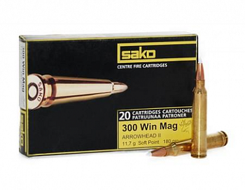 Патрон к.300WinMag 11,7гр Arrowhead II Swift Scirocco II Sako 1шт