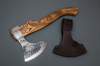 Топор "Катран" №1 кован. ст. У8, рукоять из ценных пород дерева