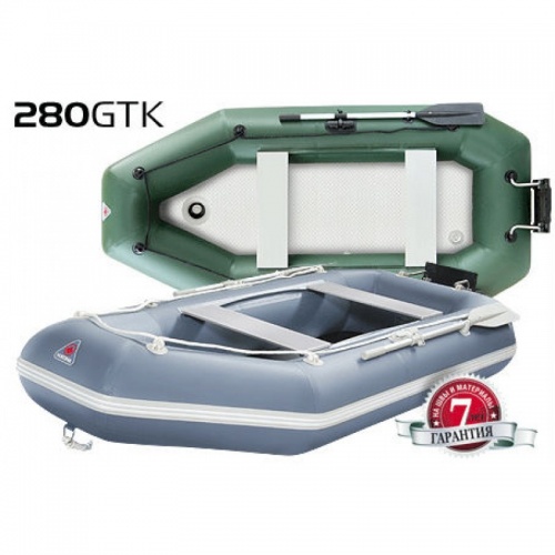 Лодка надувная YUKONA 280 GTK б/настила и транца зеленая