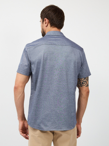 РУБАШКА МУЖ КОРОТКИЙ РУКАВ G143-PM-LT1636 (СИНЕ-СЕРЫЙ)
