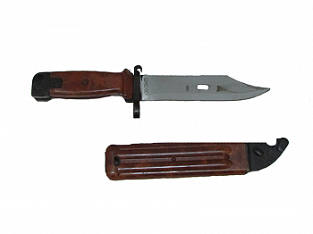 Штык-нож сувенирный (6х4) КОРИЧН. КАРБОЛИТ , рукоятка КОМ. мет.