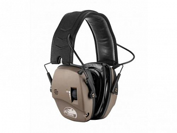 Наушники активные ShotTime 44 стрелковые, NRR 22dB, мягкое оголовье кожа+ткань,