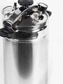 Автоклав-стерилизатор "Домашний погребок" нерж, манометр, термометр, клапан сбр