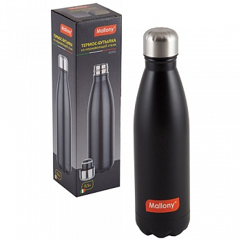 Термос-бутылка Mallony серия NERO 0,5 л окрашенный корпус