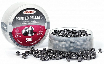 Пуля пневм. "Pointed pellets", 0,57 г. 4,5 мм. (500 шт.) (36 в упаковке)