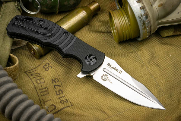 Нож Bloke-Z D2 SW (Stonewash, G10) складной