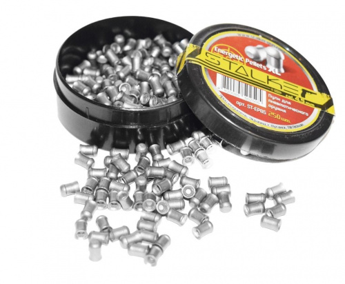 Пульки STALKER Energetic Pellets XXL, калибр 4,5мм, вес 1.03г (250 шт./бан.)