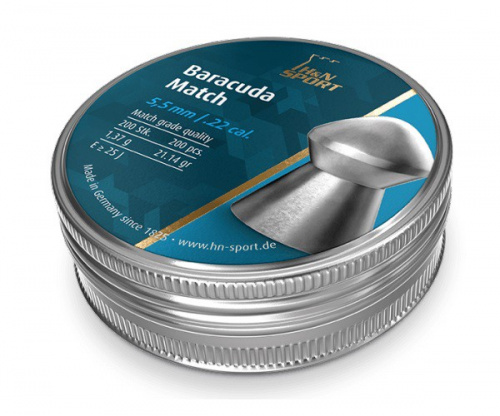 Пули пневм. "H&N Baracuda" кал. 5,5мм,  1,37г  (200 в банке)