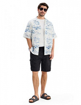 ШОРТЫ NORVEG LINEN МУЖСКИЕ CASUAL ЦВЕТ ЧЕРНЫЙ,