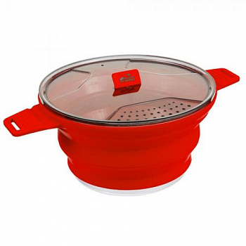 Котелок силиконовый Tramp 2,5л (терракотовый)