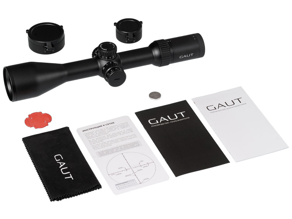Прицел Gaut Obsidian 2-16х50, SF-парал, сетка 31, подств. красн, 30мм, 1/4 МОА,