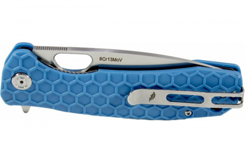 Нож Honey Badger Flipper L (HB1004) с голубой рукоятью