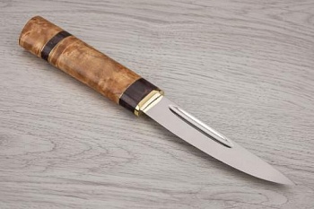 Нож Якутский "малый", ст Х12МФ,карельская береза