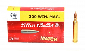 Патрон к.300WinMag 10,9гр HPBT экс S&B 1уп/20шт