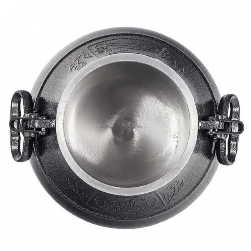 Афганский казан на 20 литров черный с боковыми ручками