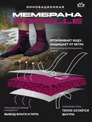 НОСКИ NUCEX КОРОТКИЕ НМ02 BURGUNDY