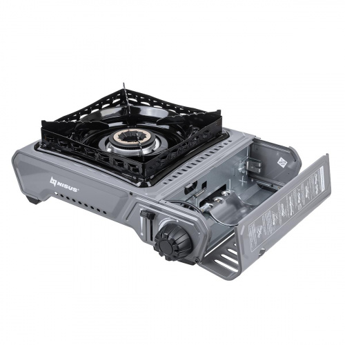 Плита газовая портат. в кейсе, горелка латунная, ветрозащита (N-MS-2900HCBW) NIS
