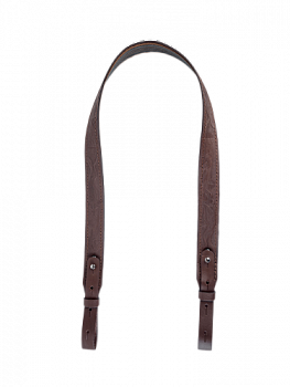 Ремень погонный с против. стропой с регулировкой / кожа / коричневый