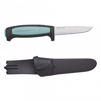 Нож Morakniv Flex, нержавеющая сталь, резиновая ручка со светло-синей вставкой