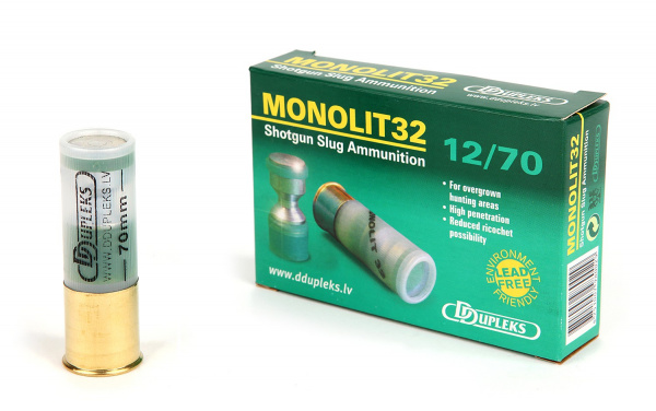 Патрон к.12х70, 32гр.DDupleks с пулей Monolit 1уп/5шт