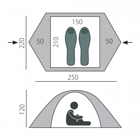 Палатка Travel 2 BTrace (Зеленый)