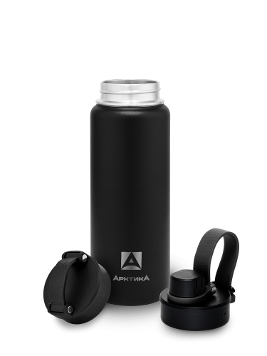 Термос "Арктика" 708-530S черный ( с доп пробкой  с питьевой системой)