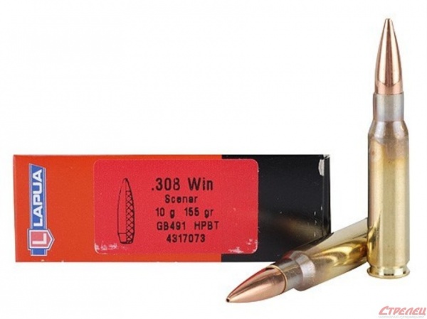 Патрон к.308Win 10,0гр Scenar Lapua 1шт