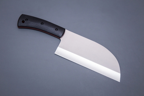 Нож Сербский, ст.95Х18, ц.м. рук.G10 черн., красн.сп. (в чехле)