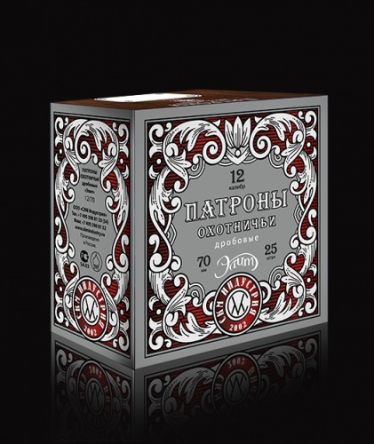 Патрон к.12х70 №5 СКМ 32гр п.Россия, "Русь" 1уп/25шт