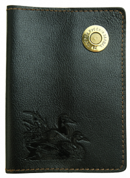 Обложка для паспорта (Черный, Утки)