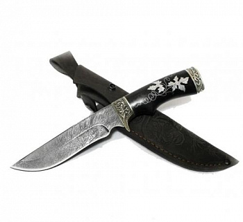 Нож Галеон, дам.ст.литье, черное дерево
