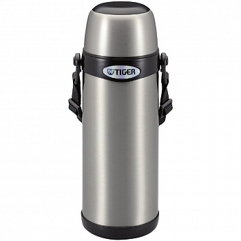 Термос классический Tiger MBI-A100 Clear Stainless, 1,0 л серебристый с черным