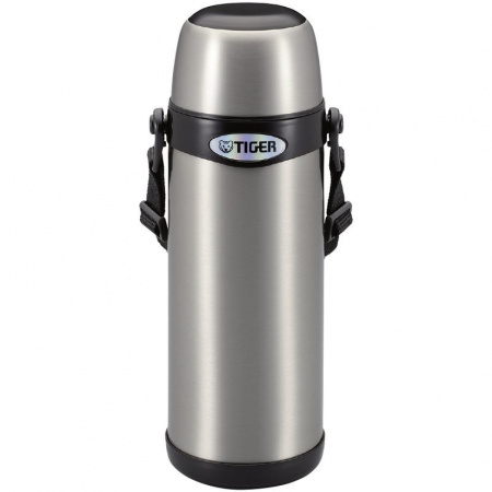Термос классический Tiger MBI-A100 Clear Stainless, 1,0 л серебристый с черным