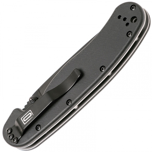 Нож ON_8846 RAT I - склад.черная нейлоновая рукоять, черн. клинок AUS8