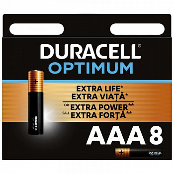 Батарейка LR 3 Duracell Optimum 8xBL